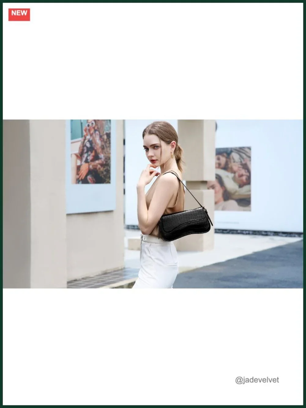Vegan Leather Hobo Handbag Crossbody Shoulder Bag Adjustable Strap Magnetic